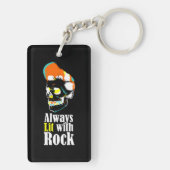 Altijd verlicht met rock sleutelhanger (achterkant)