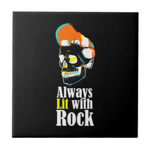 Altijd verlicht met rock tegeltje