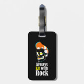 Altijd verlicht met rots bagagelabel (Achterkant verticaal)