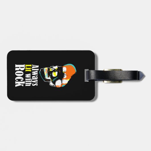 Altijd verlicht met rots bagagelabel (Achterkant horizontaal)