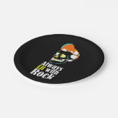 Altijd verlicht met rots papieren bordje (Gekanteld)