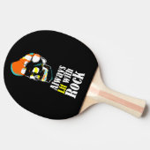 Altijd verlicht met rots tafeltennisbatje (Zijkant)