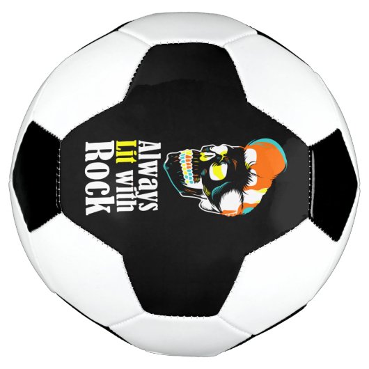 Altijd verlicht met rots voetbal (Gedraaid)