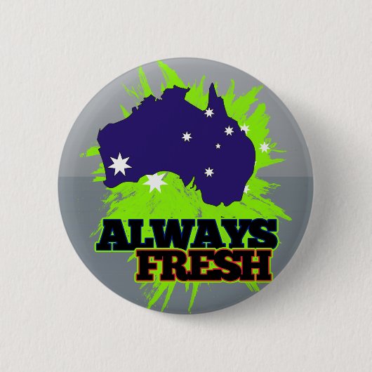 Altijd verse Australië Ronde Button 5,7 Cm (Voorkant)
