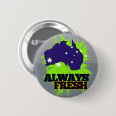 Altijd verse Australië Ronde Button 5,7 Cm (Voorkant /achterkant)