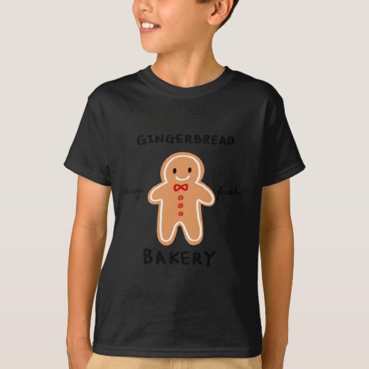 Altijd Verse Gingerbread Baker Schattige Gingerbre T-shirt (Voorkant)