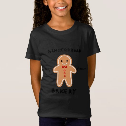 Altijd Verse Gingerbread Baker Schattige Gingerbre T-shirt (Voorkant)