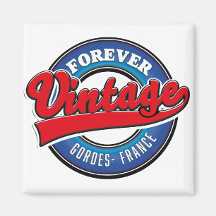 altijd vintage Gordes Frankrijk logo Magneet