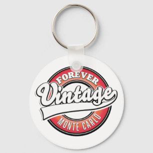 altijd vintage monte carlo logo sleutelhanger