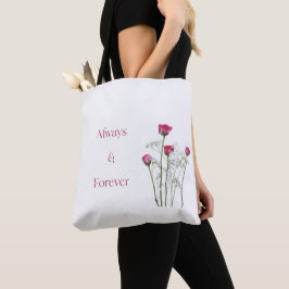 Altijd & Voor Altijd Bloemige Romantische Verjaard Tote Bag