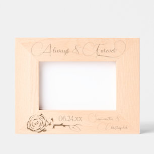 Altijd & voor altijd Elegant Roos Kleine bruiloft Gegraveerde Lijstjes