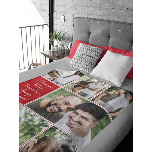 Altijd & Voor Altijd Modern 6 Foto Collage Fleece Deken