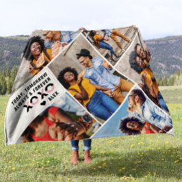 Altijd & Voor altijd | Moderne 6 Foto Collage Fleece Deken