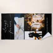 Altijd & Voor altijd Moderne Foto Collage Strandlaken (Voorkant)