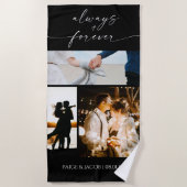 Altijd & Voor altijd Moderne Foto Collage Strandlaken (Voorkant)