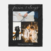 Altijd & Voor altijd moderne fotocollage Fleece Deken (Voorkant)