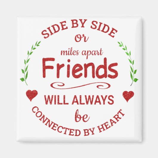 Altijd voor altijd naast elkaar vrienden magneet (Voorkant)