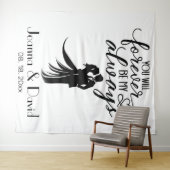 Altijd & Voor altijd Silhouet Achtergrond Wandkleed (In Situ (horizontaal))