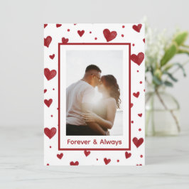 Altijd & Voor altijd Valentijnsdag aangepaste kaar Feestdagenkaart