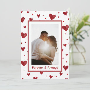 Altijd & Voor altijd Valentijnsdag aangepaste kaar Feestdagenkaart