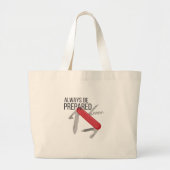 Altijd voorbereid grote tote bag (Voorkant)