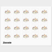Altijd Vriendelijk Retro Typografie Vierkante Sticker (Vel)