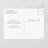 Altijd vrolijke marine minimalistische foto feestdagenkaart (Achterkant)