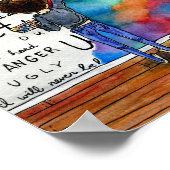 Altijd Waterverf schilderen blijven vechten (205)  Poster (Hoek)