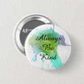 Altijd waterverf speld ronde button 5,7 cm (Voorkant /achterkant)