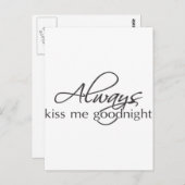 Altijd welterusten kussen briefkaart (Voorkant / Achterkant)