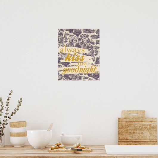 "Altijd welterusten." Poster (Keuken)