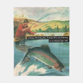 Altijd wensen voor een goede dag van Vis aanpassen Fleece Deken (Voorkant)