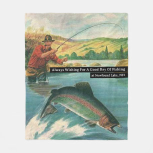 Altijd wensen voor een goede dag van Vis aanpassen Fleece Deken