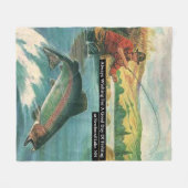 Altijd wensen voor een goede dag van Vis aanpassen Fleece Deken (Voorkant (Horizontaal))