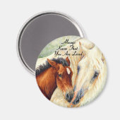 Altijd weten dat je geliefd bent - merrie & veulen magneet (Voorkant / Achterkant)