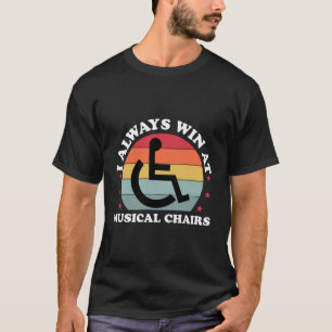 Altijd winnen bij gehandicapten Funny Wheelstoel D T-shirt