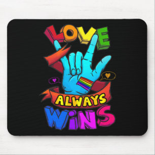 Altijd wint ASL Deaf Awareness Gay Pride LGBT 1 Muismat