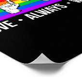 Altijd wint ASL Deaf Awareness Gay Pride LGBT Poster (Hoek)