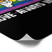 Altijd wint ASL Deaf Awareness LGBT Gay Pride Vint Poster (Hoek)