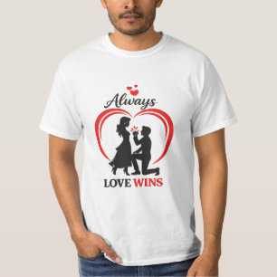 Altijd Wint Liefde Romantisch Koppel T-shirt