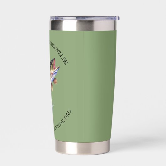 Altijd zal mijn eerste & grootste liefde papa-groe geïsoleerde drinkbeker (Links)