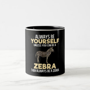 Altijd Zebra Zookeeper Lover Gift Tweekleurige Koffiemok