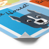 Altijd zelf moderne kleurvakken voor katten en hon poster (Hoek)