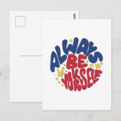 Altijd zelf - versterkende slogan briefkaart (Voorkant / Achterkant)