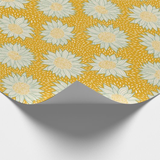 Altijd zonnebloem geel cadeaupapier (Hoek)