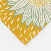 Altijd zonnebloem geel fleece deken (Hoek)