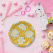 Altijd zonnebloem geel papieren bordje (Feest)