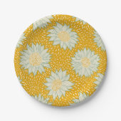 Altijd zonnebloem geel papieren bordje (Voorkant)