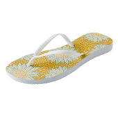 Altijd zonnebloem geel teenslippers (Schuin)