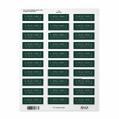 Altijdgroen Hart Koppel Retouradres Etiket (Full Sheet)